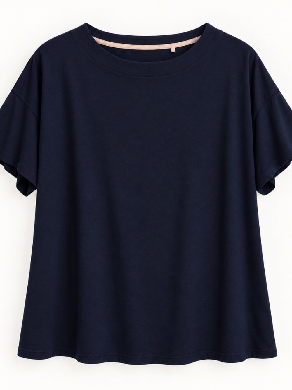 Boden Size 22 Navy Blue Tencel Cotton Elevated Basic Capsul Wardrobe Tee